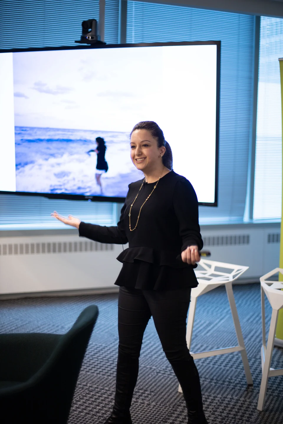 Shadi Yazdan speaking to a business audience